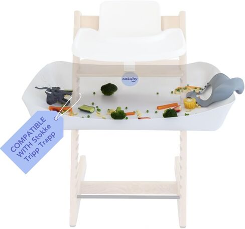 CATCHY -Food Catcher- Compatible with Cybex Lemo High Chair +12 Other High Chairs -Highchair Sold Separately- Baby & Toddler Food & Mess Catcher -Premium Linen Inspired- Under High Chair Accessory in Kuwait