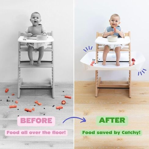 CATCHY -Food Catcher- Compatible with Cybex Lemo High Chair +12 Other High Chairs -Highchair Sold Separately- Baby & Toddler Food & Mess Catcher -Premium Linen Inspired- Under High Chair Accessory in Kuwait