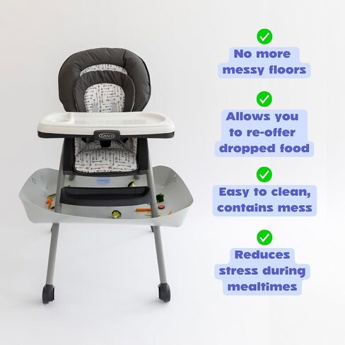 CATCHY -Food Catcher- Compatible with Cybex Lemo High Chair +12 Other High Chairs -Highchair Sold Separately- Baby & Toddler Food & Mess Catcher -Premium Linen Inspired- Under High Chair Accessory in Kuwait