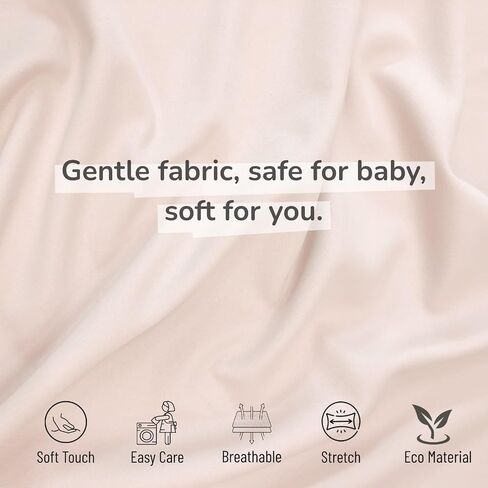 2 Pack Ultra Soft Nursing Pillow Covers for Baby Girl & Boy, Stretchy Boppy Compatible Cover for Breastfeeding Pillows, Easy to Use & Clean (Beige,Wild Floral) in Kuwait