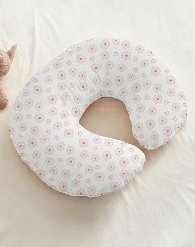 Nursing Pillow Covers, Muslin Nursing Cover for Breastfeeding Pillows, Comfortable for Baby Girls and Boys (Brick) in Kuwait