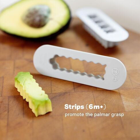 ezpz Baby-Led Weaning Food Cutters (2 pack in Sage) - 6/9 Months + | Food Prep for Infants - Designed by a Pediatric Feeding Specialist in Saudi Arabia