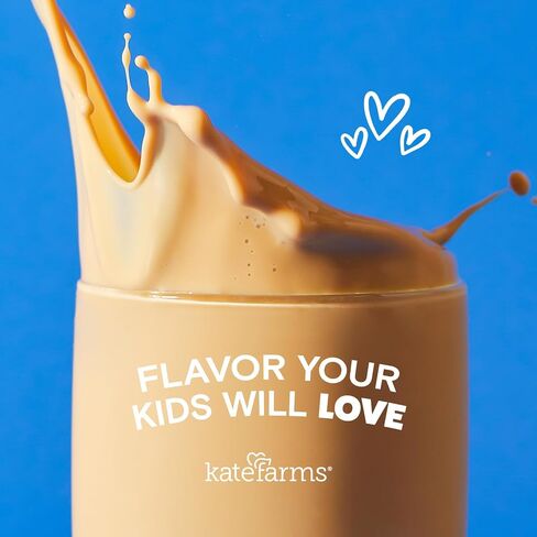 KATE FARMS Organic Kids Nutrition Shake, Vanilla, 8g of protein, 27 Vitamins and Minerals, Meal Replacement Drink, Protein Shake, Gluten Free, Non-GMO, 8.45 Fl oz (Pack of 12) in Saudi Arabia