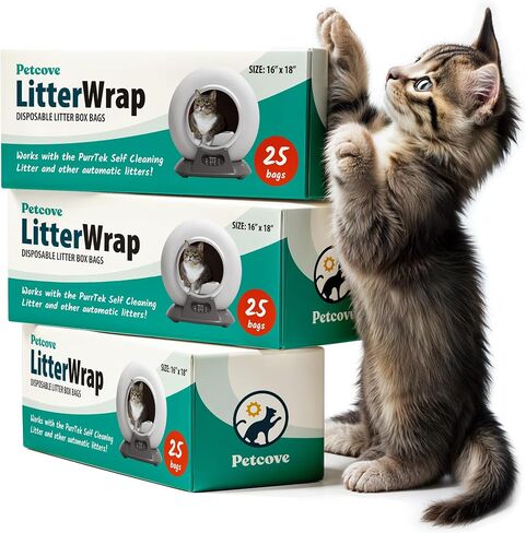 Premium Self Cleaning Cat Litter Box Liners, Kitty Litter Bags, Poop Bags, Pet Waste Bags & Durable Litter Box Liners - Ultimate Odor Control & Leakproof Design Cat Litter Bags in Saudi Arabia