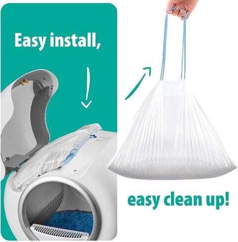 Premium Self Cleaning Cat Litter Box Liners, Kitty Litter Bags, Poop Bags, Pet Waste Bags & Durable Litter Box Liners - Ultimate Odor Control & Leakproof Design Cat Litter Bags in Saudi Arabia