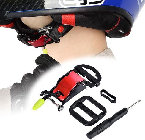 مجموعة إبزيم سريعة الفك لخوذة الدراجة النارية من iGuerburn، ملحقات خوذة دراجة نارية من الفولاذ المقاوم للصدأ وإبزيم حزام الذقن لخوذات D-RING، سهلة الانفصال حتى مع القفازات (أسود) in Saudi Arabia