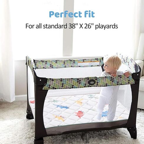 حزمة ولعب مرتبة Topper 38 "× 26" - مراتب اللعب الناعمة الناعمة ، ودعم الشركة ورغوة الراحة ، واللعب المحمول ، مرتبة فناء Graco & Baby Trend & Pamo Babe Playard in Kuwait