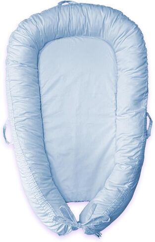 Baby Lounger Nest | Super Soft 100% Cotton Cover | Lightweight & Portable | Newborn to 24 Months | Machine Washable | Tummy Time | Diaper Changes (Baby Pink) in Saudi Arabia