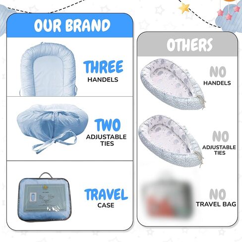 Baby Lounger Nest | Super Soft 100% Cotton Cover | Lightweight & Portable | Newborn to 24 Months | Machine Washable | Tummy Time | Diaper Changes (Baby Pink) in Saudi Arabia