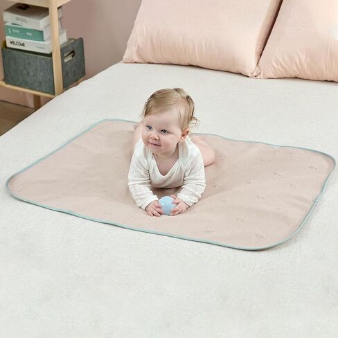 Reidio 1pcs Waterproof Toddler Mattress Pads Cotton Baby Bed Pad Washable Reusable Incontinence Pads Bed Underpads Mattress Protector for Adults Elderly Kids Pets (Peach, 11.8*17.7in(30*45cm)) in Kuwait