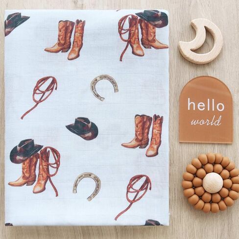 LifeTree Muslin Swaddle Blankets, 70% Viscose from Bamboo and 30% Cotton Baby Swaddle Blankets Unisex Swaddling Blanket for Newborn, Soft Large 47" x 47", Golden Retriever Baby Blanket in Saudi Arabia