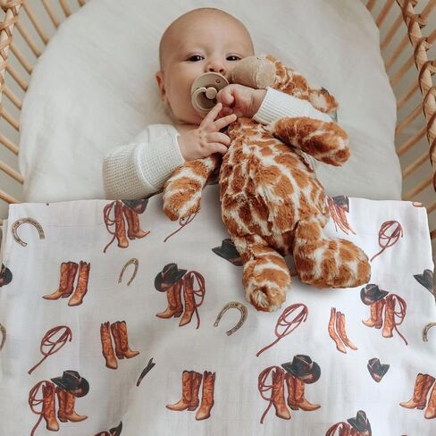 LifeTree Muslin Swaddle Blankets, 70% Viscose from Bamboo and 30% Cotton Baby Swaddle Blankets Unisex Swaddling Blanket for Newborn, Soft Large 47" x 47", Golden Retriever Baby Blanket in Saudi Arabia