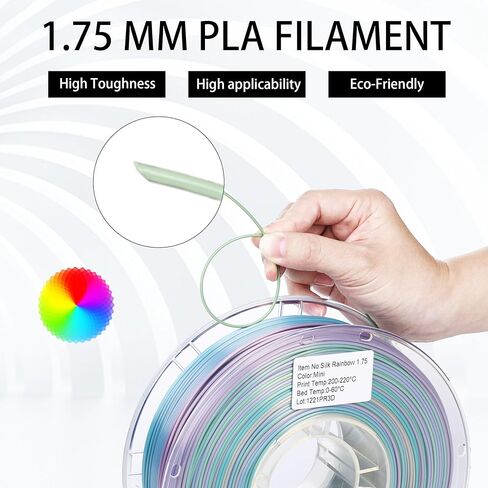حزمة خيوط طباعة PLA حريرية ثلاثية الأبعاد 250 جرام × 6 بكرات، لون مزدوج 1.75 مم خيوط طباعة ثلاثية الأبعاد، +/-0.03 مم أسود وذهبي أسود وأحمر ذهبي وأحمر وأخضر وأزرق وأرجواني ووردي وأحمر وأزرق in Saudi Arabia