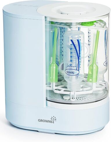 GROWNSY DeepClean Bottle Washer Pro, Baby Bottle Washer and Sterilizer and Dryer, Effortless Washing Machine for Bottle Cleaner, Pump Parts, Pacifiers - Wash, Sterilize and Dry with One Touch (Blue) in Saudi Arabia
