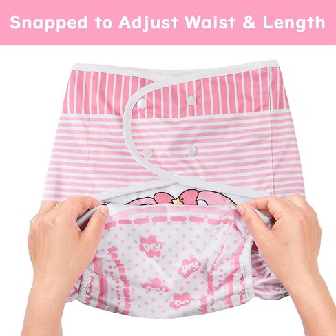 Littleforbig Washable Adjustable Reusable Waterproof Cloth Adult Diaper Wrap Cover - Baby Usagi Pattern L in Saudi Arabia