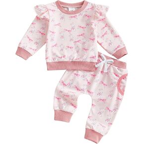 Toddler Baby Girl Golf Outfit Golf Cart Short Sleeve T-Shirt Tops Flare Pants Summer Infant Golf Clothes Set
