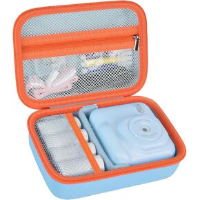 Comecase Kids Instant Camera Case Compatible with Esoxoffore/for Dylanto/for Aasonida/for Dududragon Digital Print Video Camera, Travel Carrying Bag with Mesh Pocket for Prints Paper - Pink