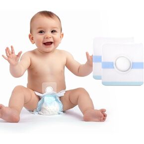 Baby Belly Navel Patches(15 Pieces), Hernia Patch,Belly Button Shaper with Waterproof Cotton Pads,Umbilical Hernia Belt Baby,Baby Belly Button wrap 8×8cm