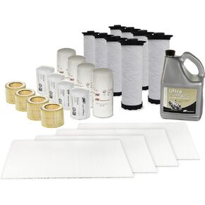 Ingersoll-Rand 47735424001 Ingersoll-Rand OEM Value Pack Maintenance Kit for UP6 10-15HP Compressor (TAS Gauge replacement indicator) with Ultra 4K Lubricant