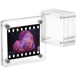 Premium Acrylic Magnetic Reversal Film Holders, 6 Packs Archival Storage High Transparency Display Holder for Reversal Film 35mm