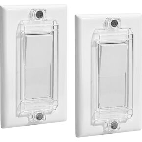 Bates Magnetic Light Switch Guard, 2 Pack, Clear, Child Proof Cover, Lock, Wall Switch Guard
