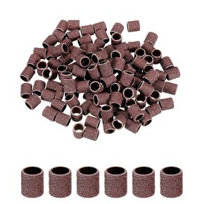 HARFINGTON 200pcs Sanding Drums 3/8 Inch Grit 120 Sanding Sandpaper Mini Sanding Sleeves for Drum Sander Rotary Tools