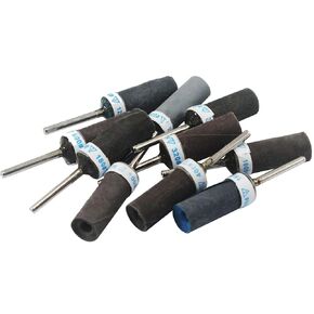 JUNLINX 10 Pcs Mixed Grit Sandpaper Rolls, 1/8 Inch Shank Abrasive Sanding Sleeves for Rotary Tools