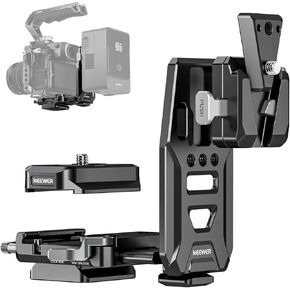 NEEWER Foldable V Mount Battery Plate with Arca Type Quick Release Camera Baseplate, Lightweight DSLR Camera Video Rig Compatible with SmallRig V Mount Battery Cage DJI RS4 RS3 Gimbal, PS015 PRO