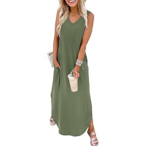 SAMPEEL Summer Dresses Maxi Dress Vacation Beach Sundresses 2025 with Pockets