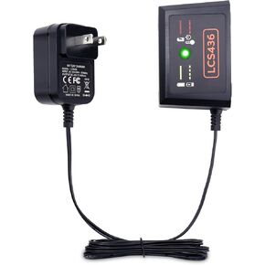 Compatible with Black and Decker 36V 40V MAX Lithium Battery Charger LCS36 LCS40, LCS436 Charger Compatible with Black & Decker 36V 40V MAX Battery LBXR36 LBXR2036 LBX1540 LBX2040 LBX2540