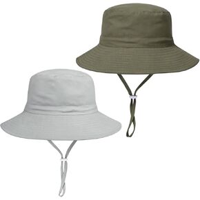 Baby Toddler Sun Hat,Boys Girls Bucket Hat for Kids UPF 50+ Sun Protective Child Summer Beach Hats 0-5 Years