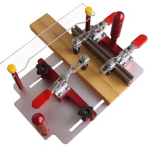 Router Table Coping Sled, Rail Coping Sled for Router Table, Woodworking Professional Rail Guide Safety Coping Sled Router Table Tenoning Safety Pushing Clamp Cutting Precise Joints for Cabinet Door