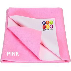 Bed Protector Sheet (Medium)(Pink)