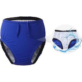 3T to Youth Reusable Swim Diaper Washable Incontinence Underwear for Special Needs Kids Waterproof Covers（Pink，10-12）