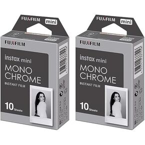Fujifilm Instax Mini Monochrome Film - 10 Exposures (Pack of 2)