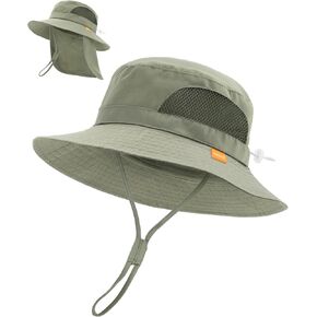 FURTALK Baby Toddler Sun Hat Bucket Hat with Neck Flap Wide Brim Hats Beach Vacation Essentials