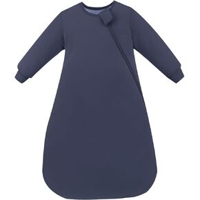 Supersoft Long Sleeve Sleep Sack 1.0 TOG, Bamboo Viscose Baby Sleeping Bag 2-Way Zipper Sleep Sack with Sleeves