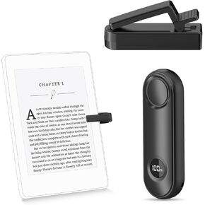 PageTurner Remote Control Page Turner for Kindle Paperwhite Oasis, Page Turner Clicker for ipad Tablets Reading Novels with LCD Power Display, Black