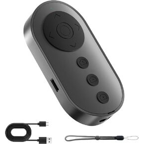 Bluetooth Camera Remote Shutter with Zoom and Front/Rear Camera Switch for Photo and Vlogging,Wireless Video Scrolling for iOS & Android Smartphone, Cellphone Remote Clicker for Tiktok