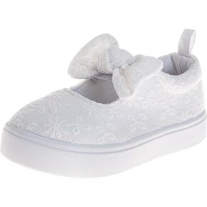 Laura Ashley Toddler Girl Shoes - Slip On Wedding Party Casual School Mary Jane Shoes for Girls Size 5-10 Toddler