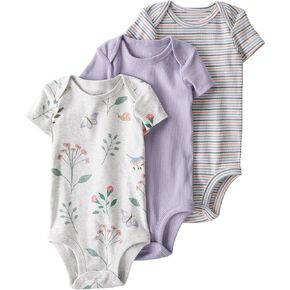 little planet by carter's Unisex 3-pack Short Sleeve Bodysuits Made With Organic Cotton
