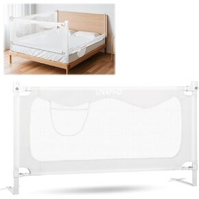 Upgrade Bed Rail for Toddlers,Baby Bed Rails Guard for Queen, King, Full and Twin Bed, Adjustable Bed Side Safety Rails for Kids (White, 59 inch)