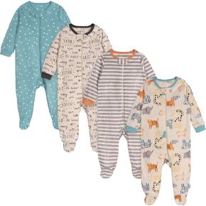 Onesies Brand Unisex Baby 4-Pack Sleep 'N Play Footies Multi Pack
