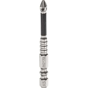 HARFINGTON Phillips Screwdriver Bit PH2 Serrated Tip 1/4" Hex Shank 2.6" (65mm) Long Impact Magnetic Anti Slip Cross Screw Driver Industrial Power Drill Bits for Remove Fastening Screws