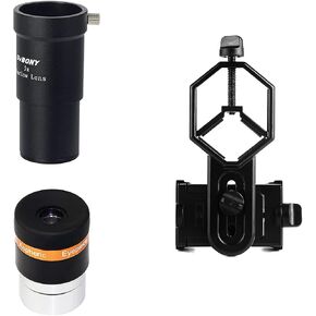 SVBONY Barlow Lens 5X Bundle with SVBONY 4mm Telescope Eyepieces Lens and SVBONY Universal Cell Phone Adapter Mount for Telescope Astronomy