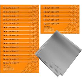 K&F Concept 20 Pack Microfiber Cleaning Cloths - Lens Cleaning Cloth for Cleaning Camera Lenses, Glasses, Screens, Cameras, Eyeglasses, LCD TV Screens, Tablets Washable