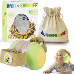 Baby Ear Muffs Noise Protection Toddlers Comfortable NRR 22dB Ear Protection Noise Cancelling Earmuffs Babies up to 36 Sound Proof Headphones Sleep Fireworks Plane (Green)