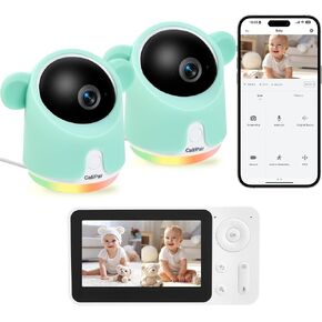 Baby Monitor with Camera and Audio, 1080P Baby Camera Monitor WiFi Smartphone App Control Night Vision 4.3" Screen 2-Way Talk Temperature & Humidity Sensor Lullabies Motion & Cry Detection iOS/Android