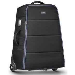 YOREPEK Stroller Bag Compatible with UPPAbaby Vista or Cruz with Rear Wheels, Padded Gate Check Stroller Travel Bag for Airplane with Wheels, Foldable Stroller Cover with Storage Pocket, All Balck