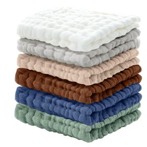 Cuddle Campus Baby Washcloths 6 Packs, Muslin Washcloths Baby,Cotton Burp Cloths, Extra Absorbent and Soft Wash Clothes for Newborns, 12x12 Inches
